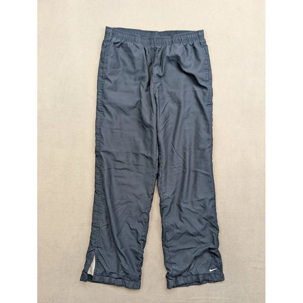 Vtg Y2K Nike Sportswear Track Pants Mens Large Blue Baggy Cotton Lined
